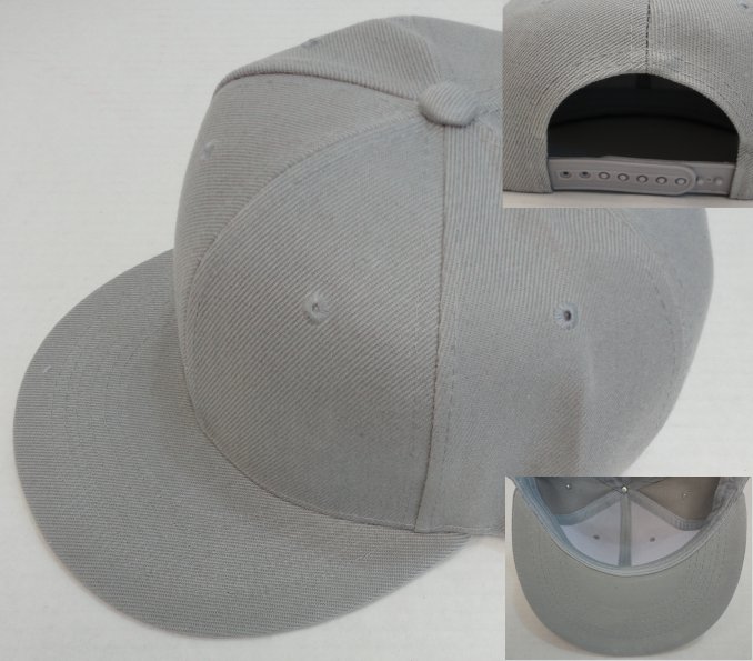 Snap-Back Flat Bill CAP [Gray/Gray]